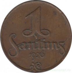 Монета. Латвия. 1 сантим 1926 год.