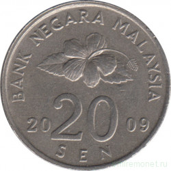 Монета. Малайзия. 20 сен 2009 год.