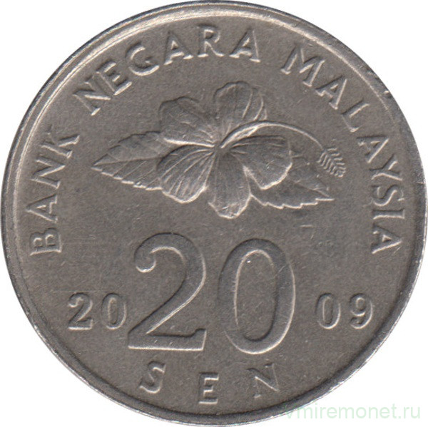 Монета. Малайзия. 20 сен 2009 год.