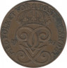 Монета. Швеция. 2 эре 1929 год . ав.