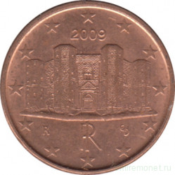 Монета. Италия. 1 цент 2009 год.