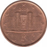 Монета. Италия. 1 цент 2009 год. ав.