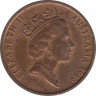 Монета. Австралия. 1 цент 1989 год. ав.