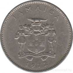 Монета. Ямайка. 10 центов 1972 год.