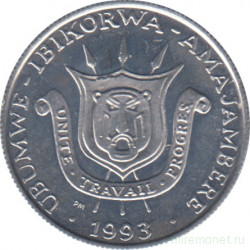 Монета. Бурунди. 1 франк 1993 год.