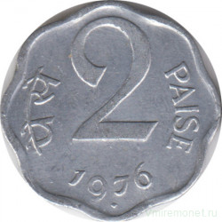 Монета. Индия. 2 пайса 1976 год.