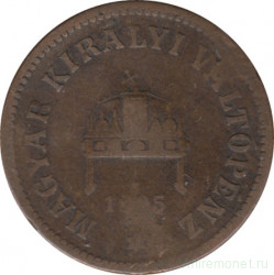 Монета. Венгрия. 2 филлера 1895 год.