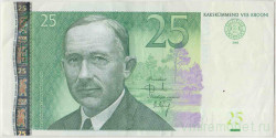 Банкнота. Эстония. 25 крон 2002 год. Тип 84а.