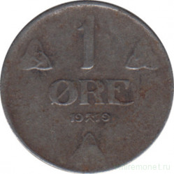 Монета. Норвегия. 1 эре 1919 год.