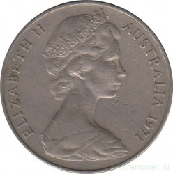 Монета. Австралия. 20 центов 1971 год.