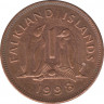 Монета. Фолклендские острова. 1 пенни 1998 год. ав.