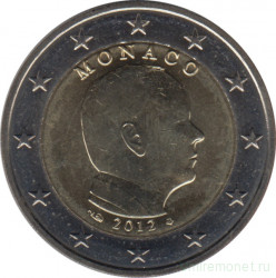 Монета. Монако. 2 евро 2012 год.
