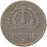 Монета. Швеция. 50 эре 1947 год. Серебро.