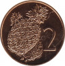 Монета. Острова Кука. 2 цента 1975 год. FM. ав.
