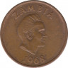 Монета. Замбия. 1 нгве 1968 год. ав.