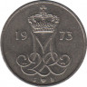 Монета. Дания. 10 эре 1973 год. ав.
