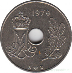 Монета. Дания. 25 эре 1979 год.