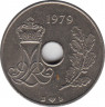  Монета. Дания. 25 эре 1979 год. ав.