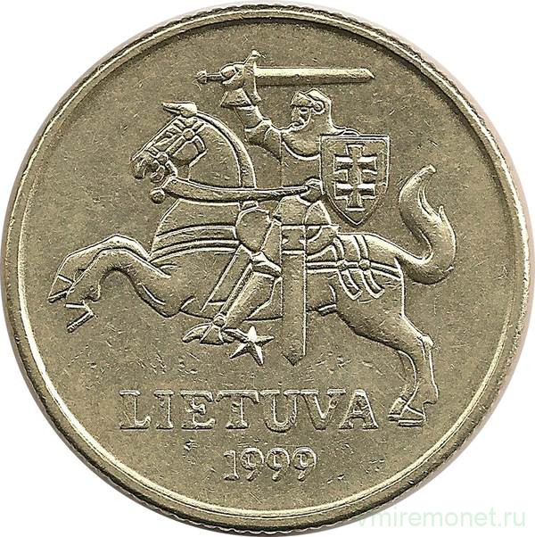 Монета. Литва. 20 центов 1999 год.