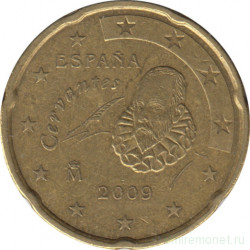 Монета. Испания. 20 центов 2009 год.