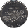 Монета. Канада. 5 центов 2017 года. 150 лет Конфедерации Канада. Живые традиции. ав.