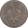 Монета. Фиджи. 6 пенсов 1965 год. ав.