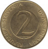  Монета. Словения. 2 толара 1994 год. (Б). ав.