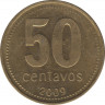 Монета. Аргентина. 50 сентаво 2009 год. ав.