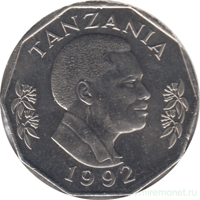 Монета. Танзания. 5 шиллингов 1992 год.