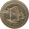 Монета. Великобритания. 1 фунт 2004 год. ав.