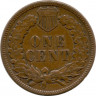 Монета. США. 1 цент 1891 год.
