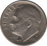  Монета. США. 10 центов 1982 год. Монетный двор D. ав.