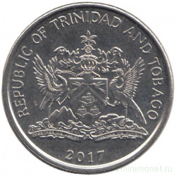 Монета. Тринидад и Тобаго. 25 центов 2017 год.   