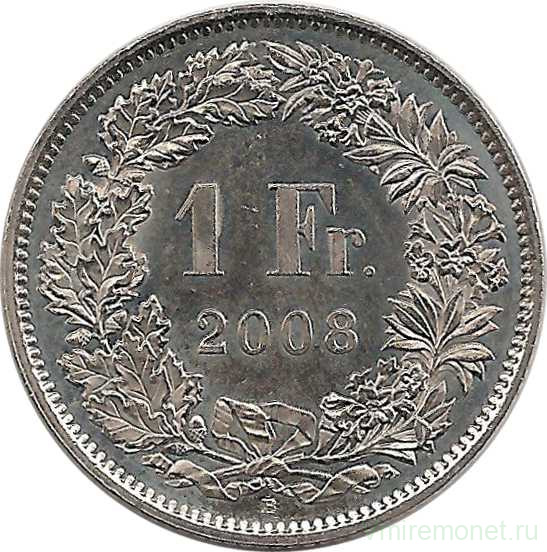 Монета. Швейцария. 1 франк 2008 год.