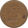 Монета. Южно-Африканская республика. 1 цент 1981 год. ав.