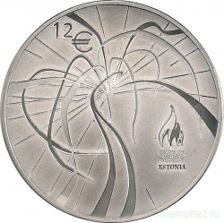 Монета. Эстония. 12 евро 2012 год. XXX зимние Олимпийские игры в Лондоне.