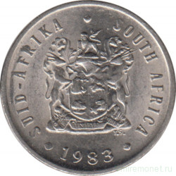 Монета. Южно-Африканская республика (ЮАР). 5 центов 1983 год.