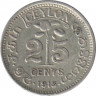 Монета. Цейлон (Шри-Ланка). 25 центов 1913 год. ав.