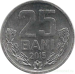 Монета. Молдова. 25 баней 2015 год.