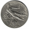 Монета. Италия. 20 чентезимо 1909 год.