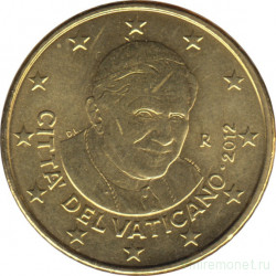 Монета. Ватикан. 50 центов 2012 год.