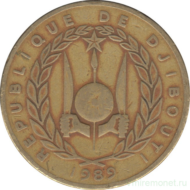Монета. Джибути. 500 франков 1989 год.