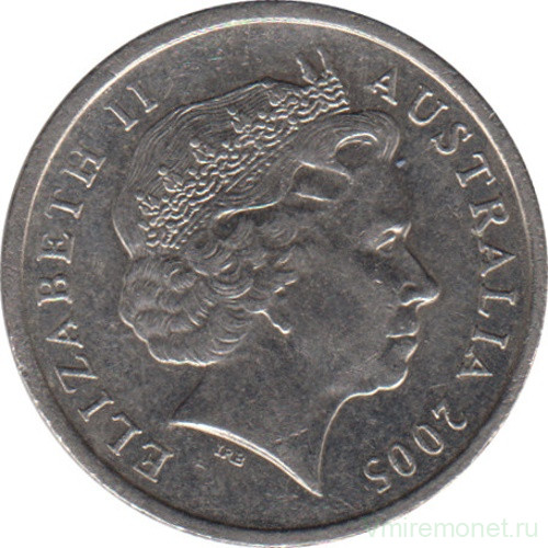 Монета. Австралия. 5 центов 2005 год.