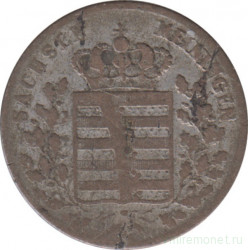 Монета. Саксен-Мейнинген. 6 крейцеров 1837 год.