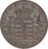 Монета. Саксен-Мейнинген. 6 крейцеров 1837 год. ав.