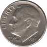 Монета. США. 10 центов 1983 год. Монетный двор D. ав.