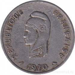 Монета. Французские Афар и Исса. 50 франков 1970 год.