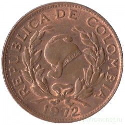 Монета. Колумбия. 5 сентаво 1972 год. 