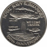 Монета. Тёркс и Кайкос. 5 крон 2001 год. 100 лет Подводному флоту Великобритании. ав.