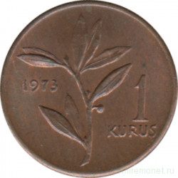 Монета. Турция. 1 куруш 1973 год.